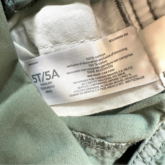 ⭐️ 5 for $25 OshKosh B'gosh Olive Green Cotton Overalls Size 5 T - Picture 6 of 6